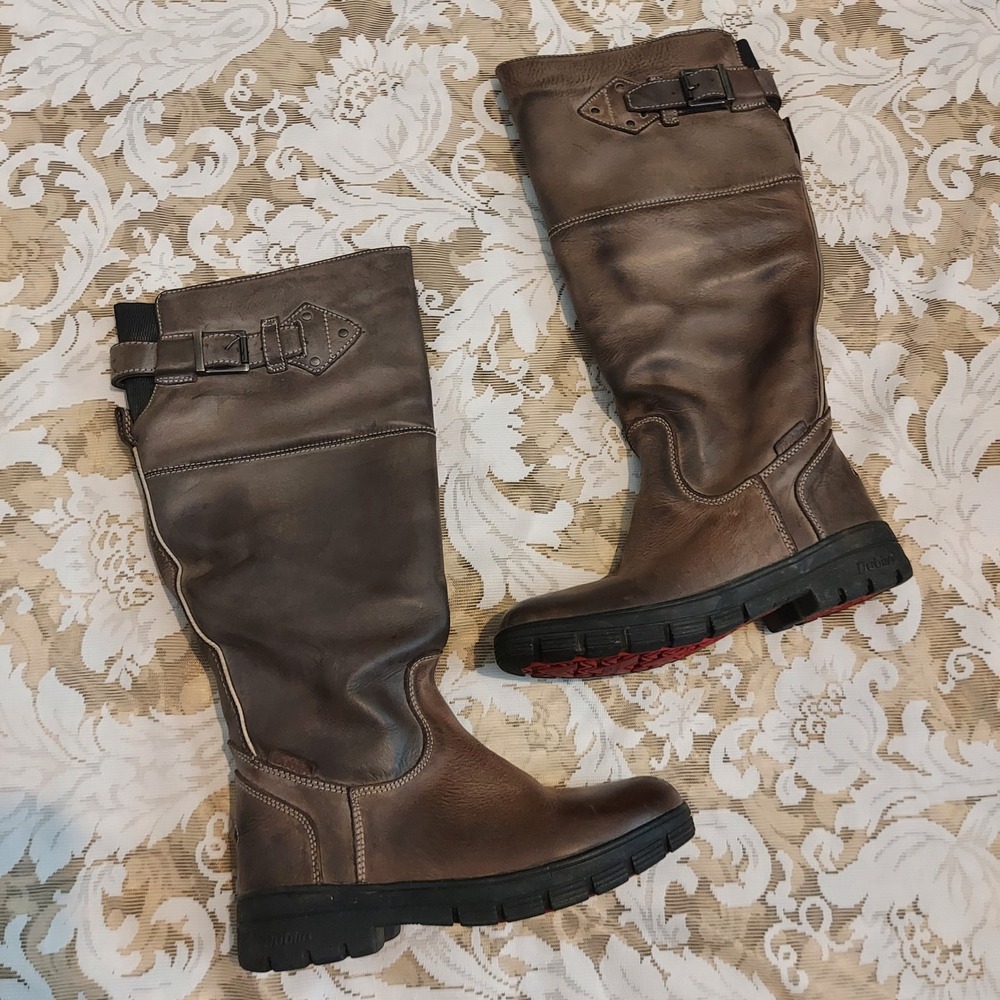 Dublin River Boots Brown Leather Waterproof Equestrian Tall Country Boot Women 9